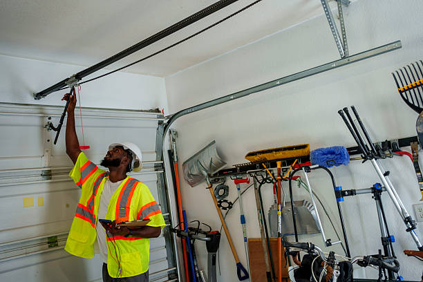 Professional Garage Door Panel Replacement technician working in Weston, NJ